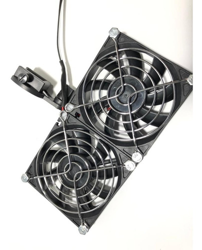 Imagem 2 de 6 de Cooler Micro Ventilador Duplo Aquário 12v Bivolt - Até 80lts