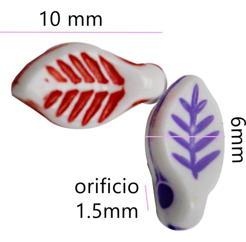 Cuenta Separador Acrílico 100g Pulseras Bisutería Collares Hoja 1080pz 1 Cm 6 Mm
