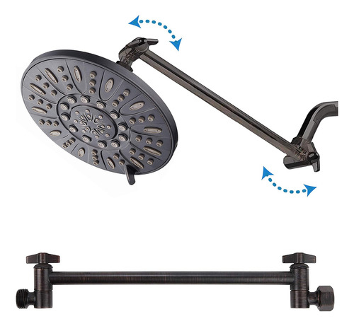 Brazo De Ducha Ajustable Hotel Spa 4303 De 27,9cm Negro