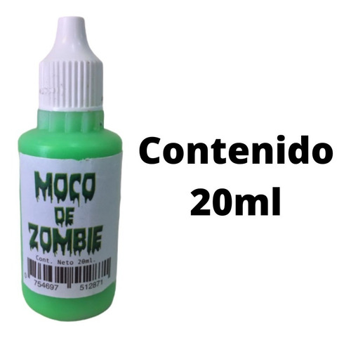 Imagen 2 de 10 de Moco De Zombie Verde 20ml