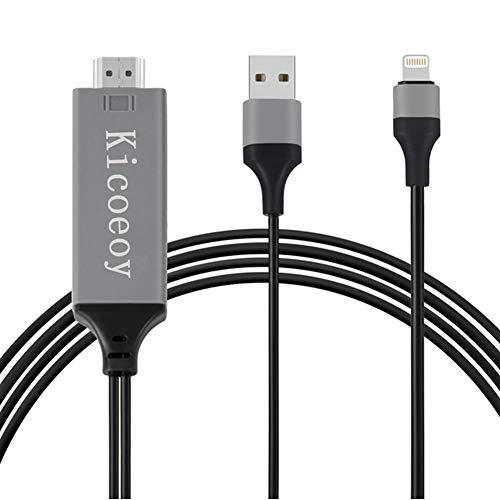 Kicoeoy Compatible Con iPad iPhone A Cable Adaptador Hdmi,