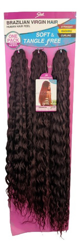 Cabelo Orgânico Cacheado Crochet - Sleek Granada 70cm + Ag Cor Preto Com Marsala 1b/530b