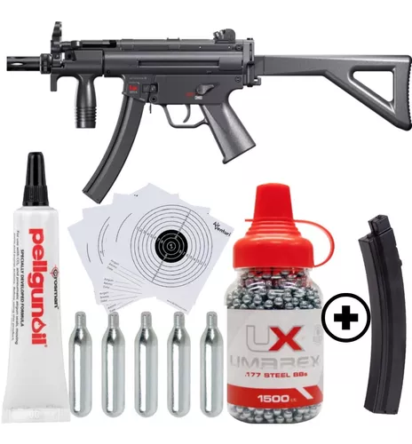 Marcadora Airsoft Co2 Hk Mp5 K-pdw Bbs Metal .177 Xtreme