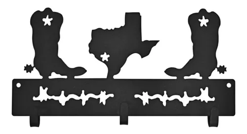 Gancho De Metal Importado Preto Triplo Botas No Texas