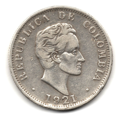 50 Centavos 1921 Plata Medellín