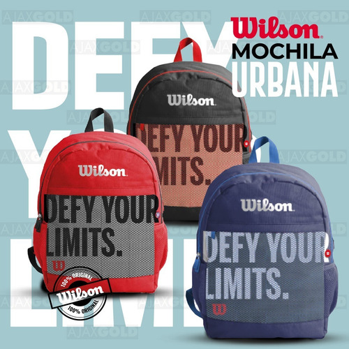 Imagen 7 de 9 de Mochila Wilson Original Premium Deportes Gym Urbana Color