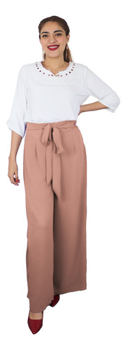 Pantalon Cargo Pata De Elefante Mujer Casual Comodo Fresco