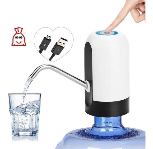 Bomba Dispensador Usb Agua Electrónico Recargable Botellón 