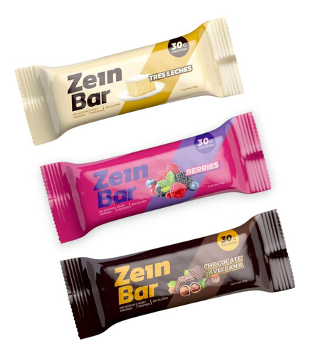 Box De 12 Barras De Proteina Zein Mix 3 Sabores 100gr - Zein