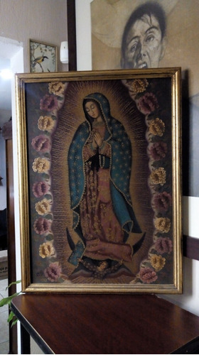 Pintura Original En Óleo Sobre Tela De La Virgen (ref 1107)