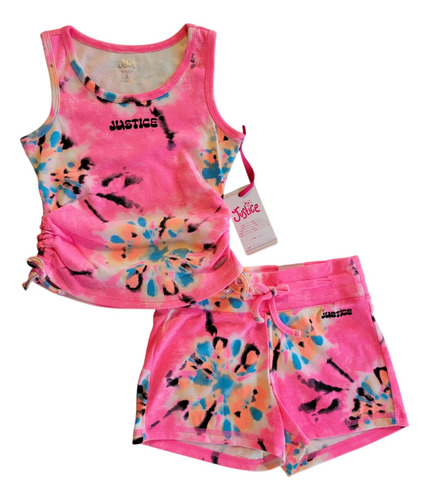 Conjunto Para Niña Justice Rosa De 2 Piezas Short