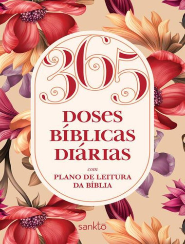 365 Doses Biblicas Diarias Floral Rose: Com plano de leitura da Bíblia, de Maquinaria. Editorial Maquinaria Studio, tapa dura, edición 1 en português, 2023