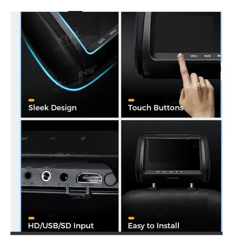 Cabeceras Pantalla 9 Full Hd Touch Dvd Juegos Usb Sd Hdmi