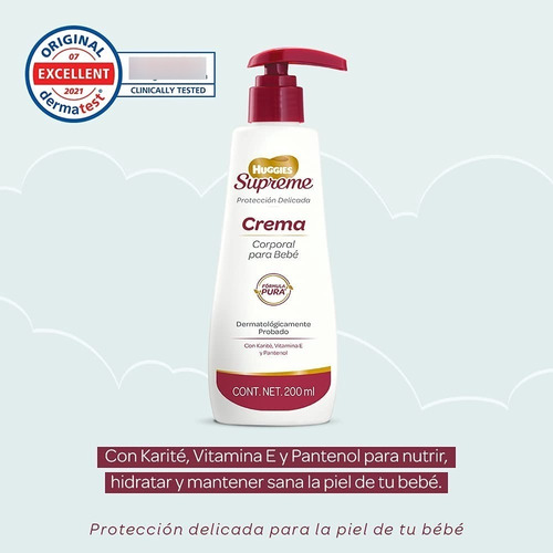 Crema Corporal Huggies Supreme Protección Deli 200ml - 4pack