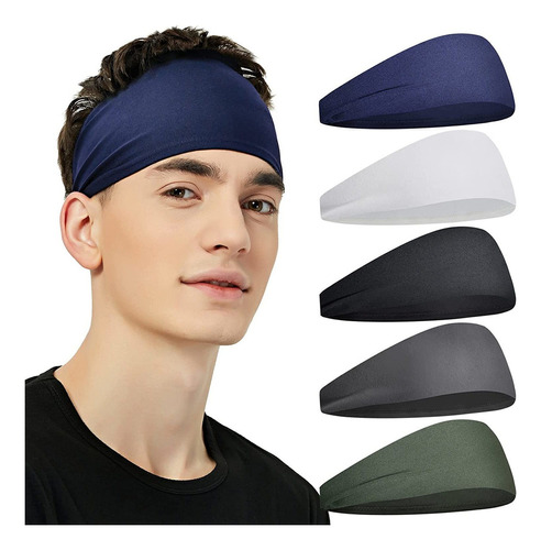 Bandanas Esportivas Para Homens (pacote Com 5), Absorção De