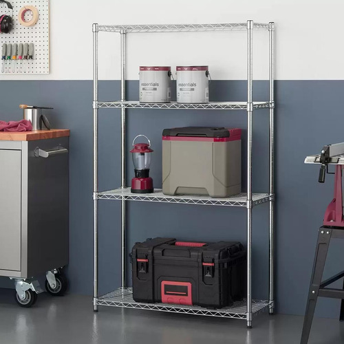 Rack Multi Organizador, Mxeta-001, 4 Repisas, Peso Por Repis Color Gris