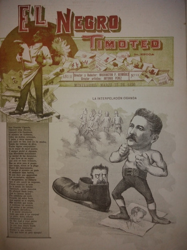 Revista El Negro Timoteo Interpelacion Evaristo Ciganda 1896