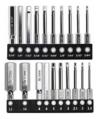 Juego De Brocas De Llave Hexagonal Allen De 20 Piezas De Cab