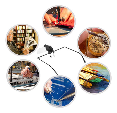 Magnifying Glass For Glasses, Eye Protection Led Light,