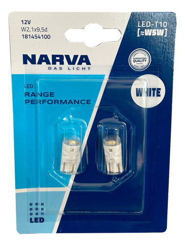 Lámpara Led Narva Range Power Led T10 0,6w W2,1x9,5d Blanco