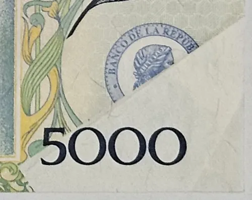 Billete Error 5000 Pesos 01/ago/2010 Unc Multiples Errores