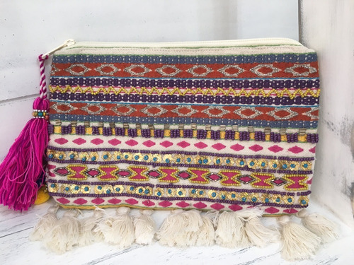 Sobre Clutch Bordado De Mujer Boho Style