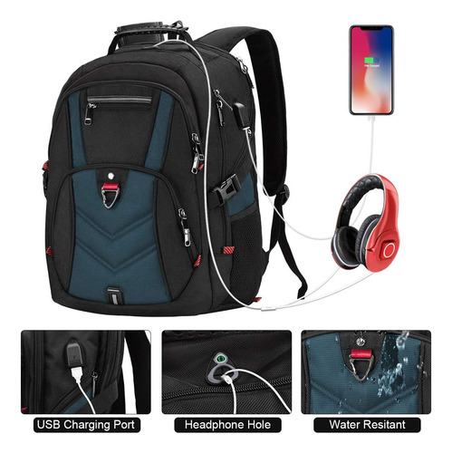 Newhey Mochila Para Computadora Portátil De 17 Pulgadas Moch