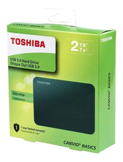 Hd Externo Toshiba 2tb Usb Hdtb420xk3aa Portatil Preto | Parcelamento sem  juros