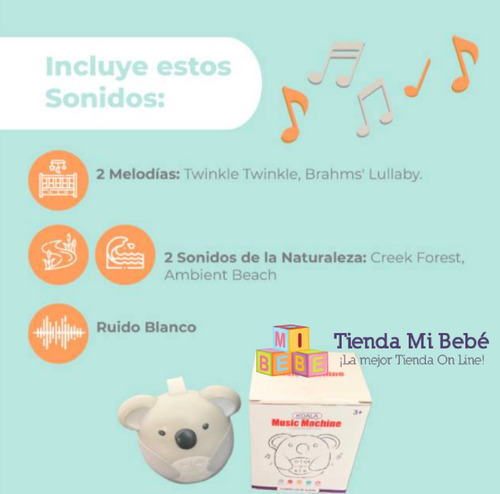 Cunero Musical Reproductor De Melodías Y Sonidos Naturaleza