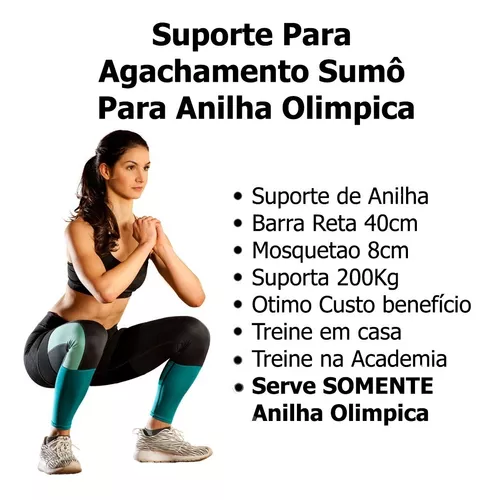 Kit Suporte e Barra Para Agachamento Sumo - FamaFit