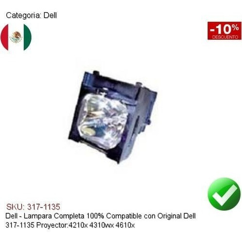 Lampara Proyector Dell 317-1135 4210x 4310wx 4610x