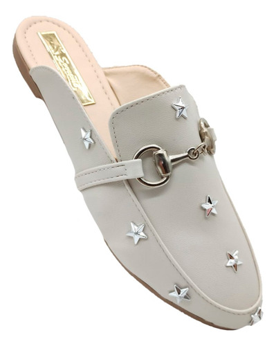 Mules Flats Sandalia Para Mujer Estrella Pastel Elegante 017