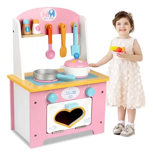comprar Cocinita De Juguete Para Niñas Rosa Deluxe Cocinita Chef