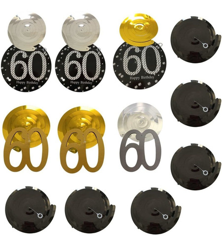 Imagen 4 de 6 de Guasslee Kit De Decoracion Para Fiesta De 60 Cumpleaños