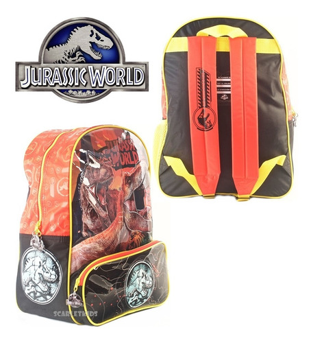 Mochila Jurassic World Espalda 16 PuLG Primaria Original