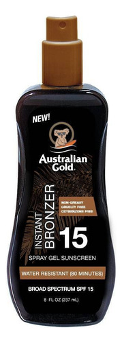 Australian Gold Spray Gel Fps 15 Instant Bronzer 237ml