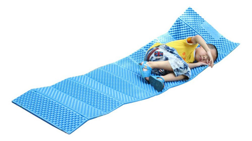 Colchón De Espuma Para Mochileros, Cojín Plegable Azul
