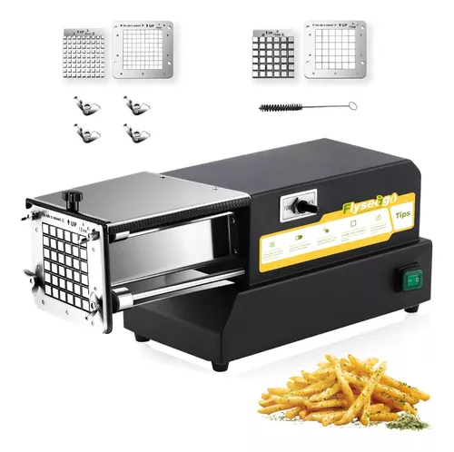 Cortador de freír francés de acero inoxidable, cortador profesional de  patatas fritas para papas fritas, cortador de verduras con 2 cuchillas