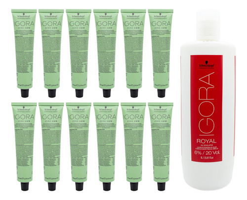 Schwarzkopf Igora Zero X12 Tintura Sin Amoníaco + Oxidante