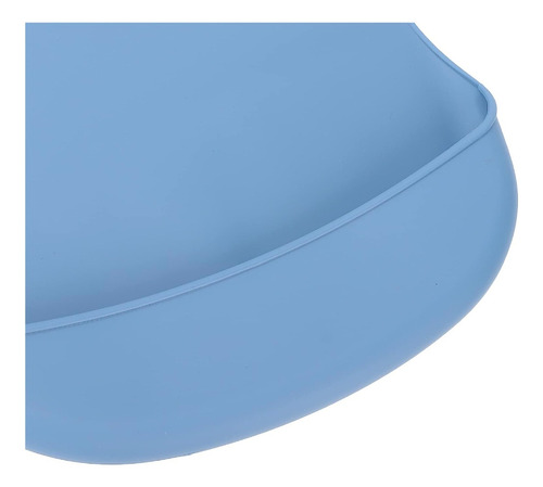 Babero Suave De Silicón Para Bebé, Impermeable E Inodoro Color Azul