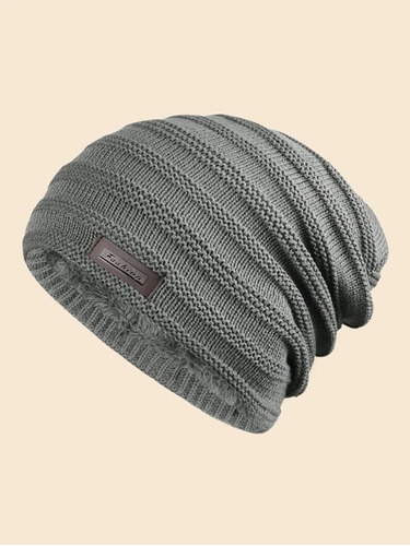 Gorro De Lana Unicolor, Mujer Y Hombre Para Invierno