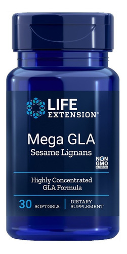 Mega Gla Sesame Lignans Life Extension 30 Softgels Sabor Neutro