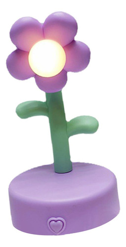 Lámpara De Mesa De Flores, Luz Nocturna, Con Pilas,