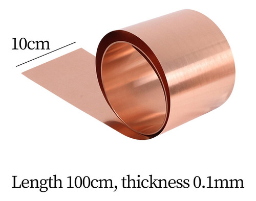 Rollo De Lámina De Cobre, Placa De Lámina De Metal, 0,1 Mm
