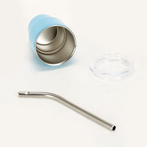 Copo De Vidro C83pack Com Palha E Tampa, Tumbler-fs