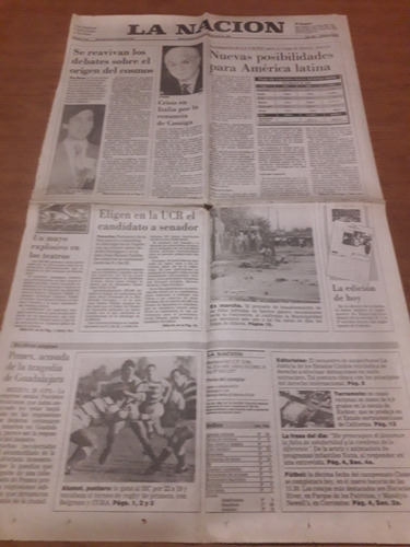 Tapa Diario La Nación 26 04 1992 Villas Cosmos Alumni Ucr 