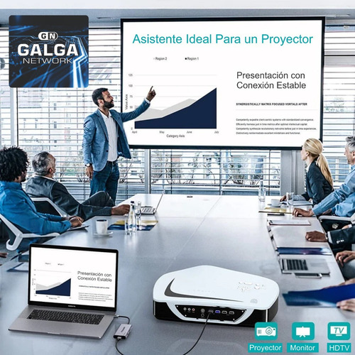 Imagen 8 de 9 de Hub Qgeem 7 En 1 Adaptador Usb A Hdmi/3*usb/usb C/sd/microsd