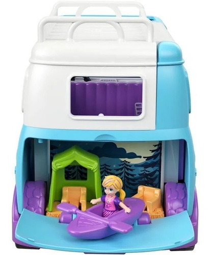 Muñeca Polly Pocket la glamurosa furgoneta de camping material plástico Mattel Ftp74