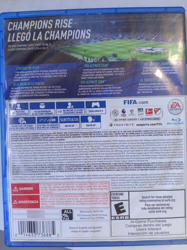 Fifa 19 Fifa Juego Fisico Y Original Ps4 En Excelente Estado (Usado)