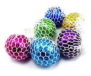 24 Pelota Antiestres Grande Squishy Glitter Cerebro Hidrogel